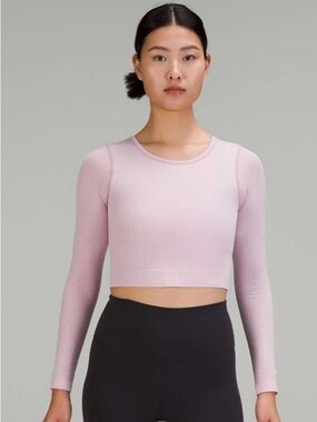 lululemon athletica Ebb to street ribbed top. Pink size 4